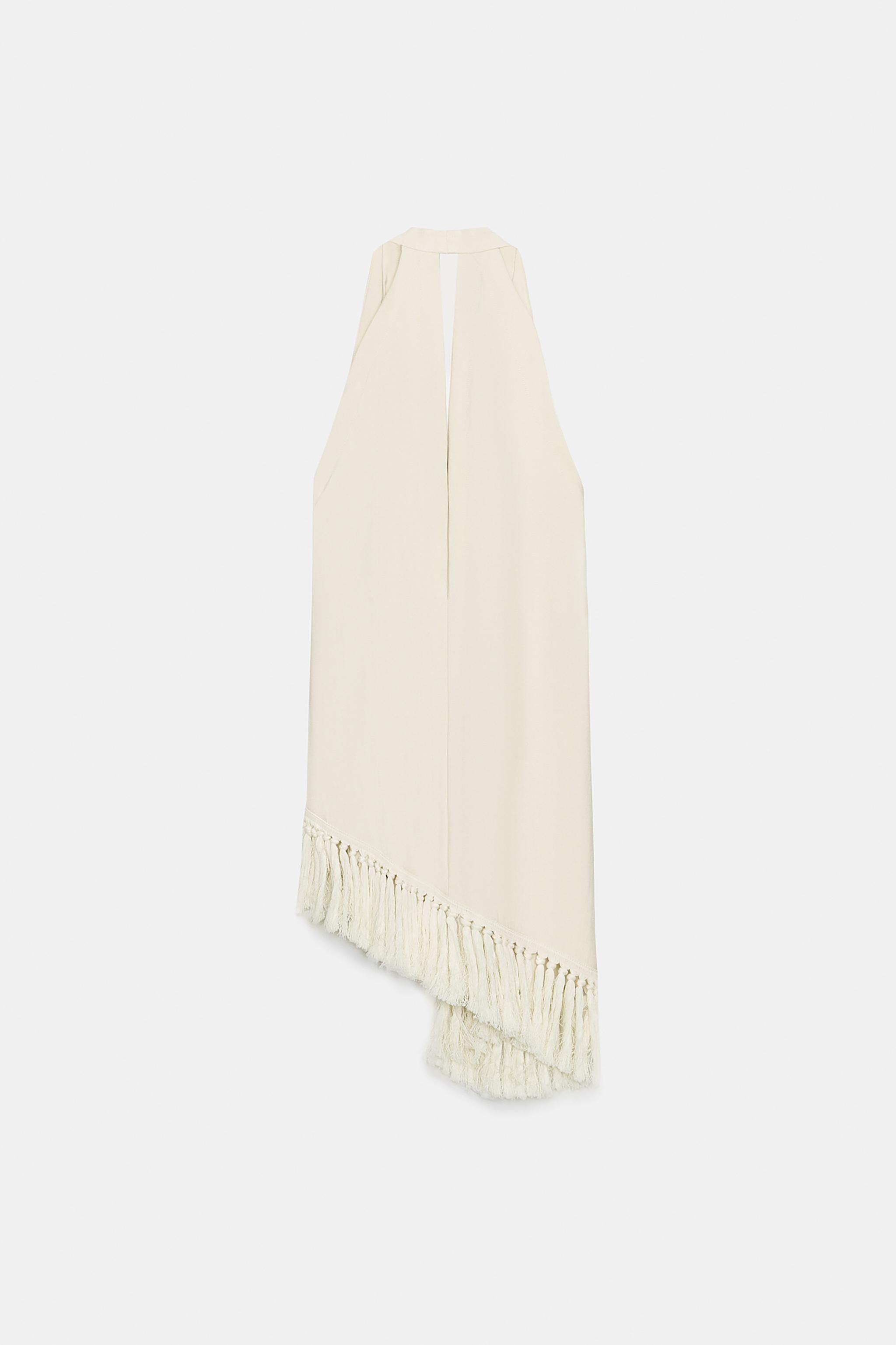 TOP HALTER À FRANGES ZW COLLECTION